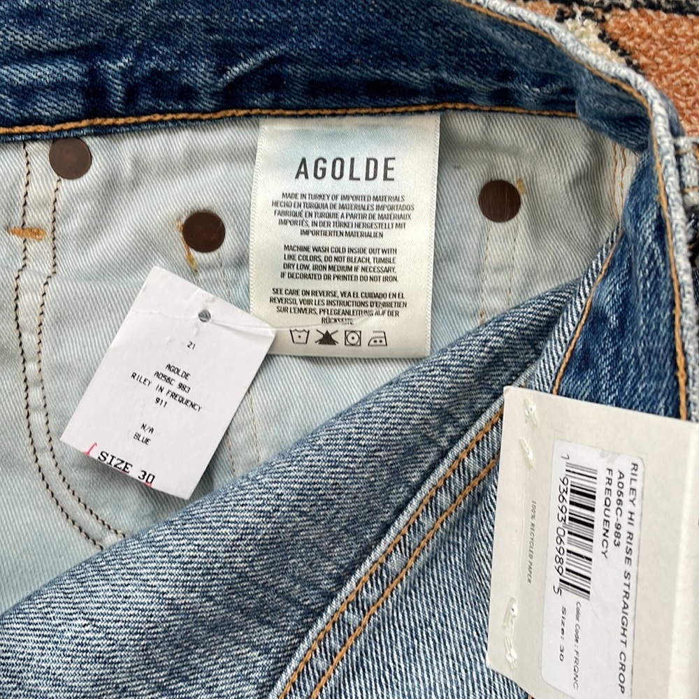 AGOLDE Riley High Rise Straight Crop Jeans - Picture 11 of 11